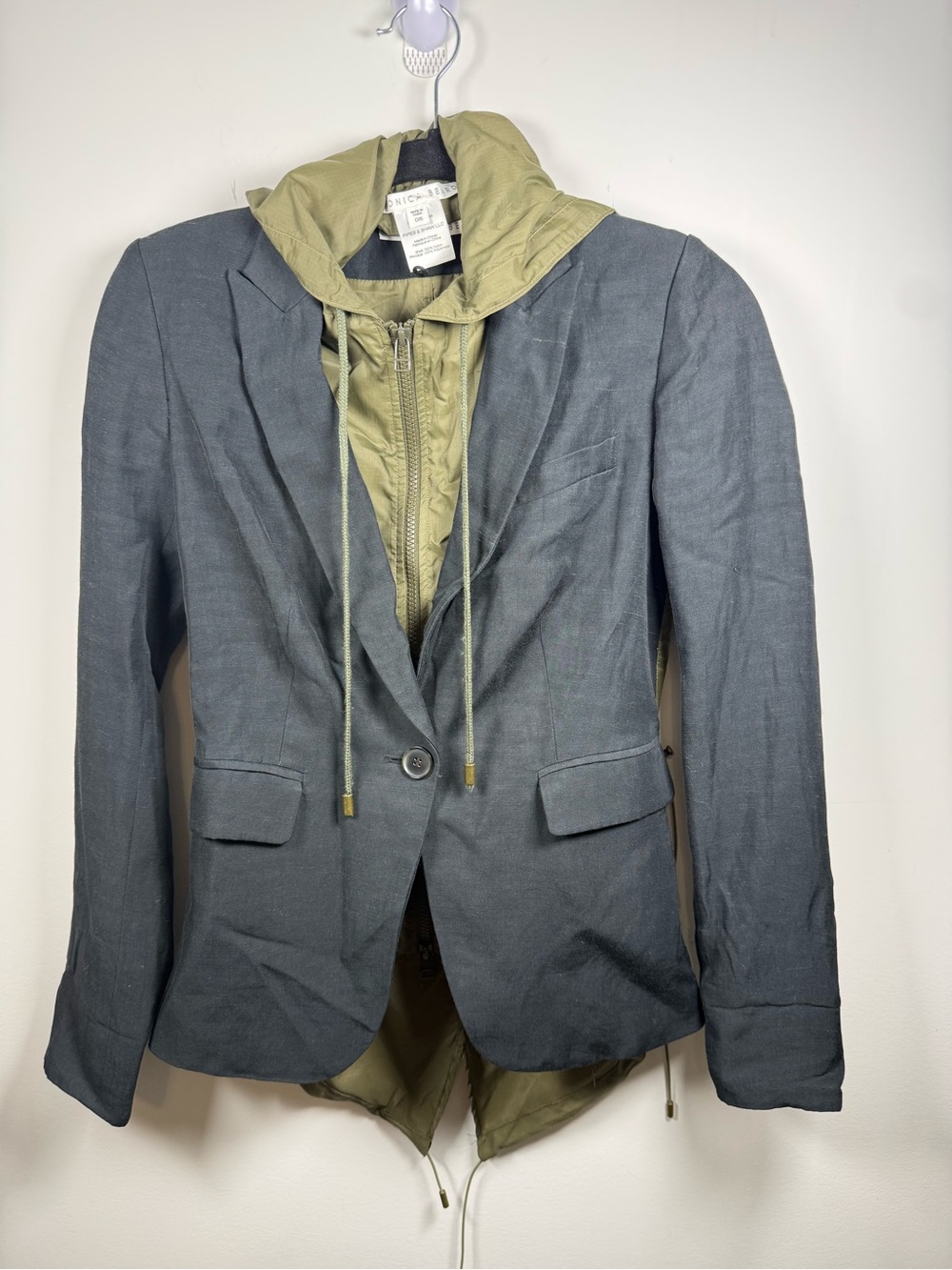 VERONICA BEARD | Nylon Dickey Blazer Windbreaker Jacket Size 0 P2P 18”